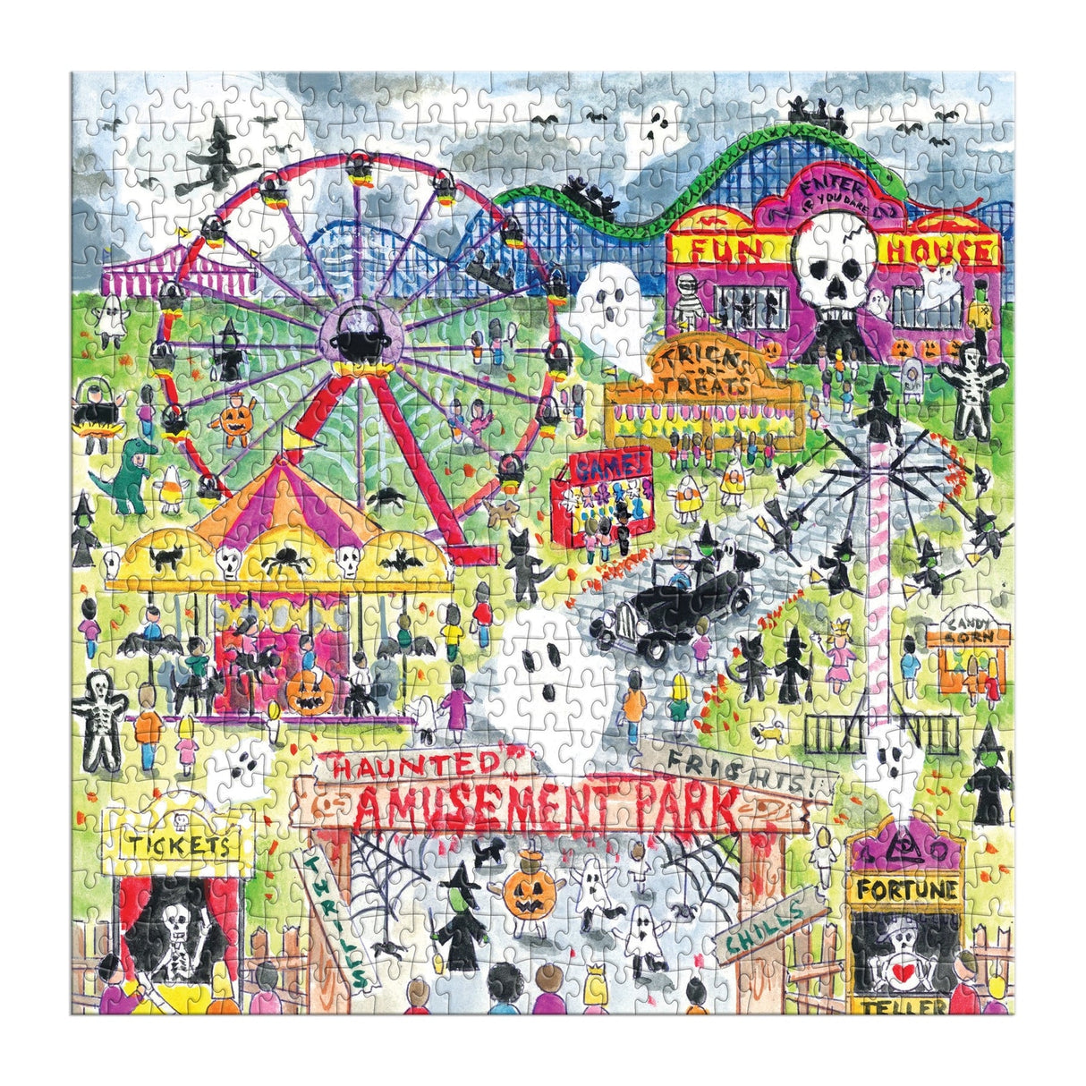Michael Storrings Haunted Amusement Park 500 Piece Jigsaw Puzzle | Galison