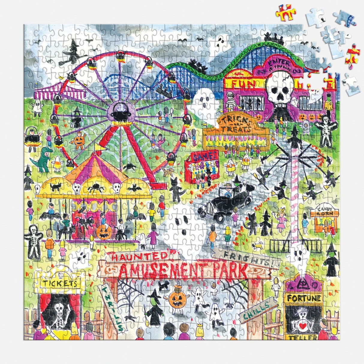 Michael Storrings Haunted Amusement Park 500 Piece Jigsaw Puzzle | Galison