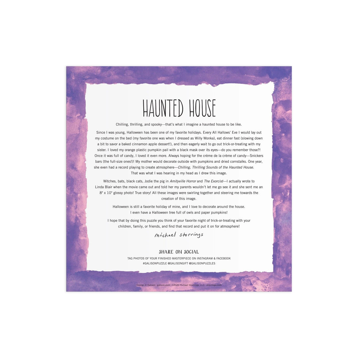 Michael Storrings Haunted House 500 Piece Glow in the Dark Jigsaw Puzzle | Galison - Jigsaw Puzzles - The Puzzle Center