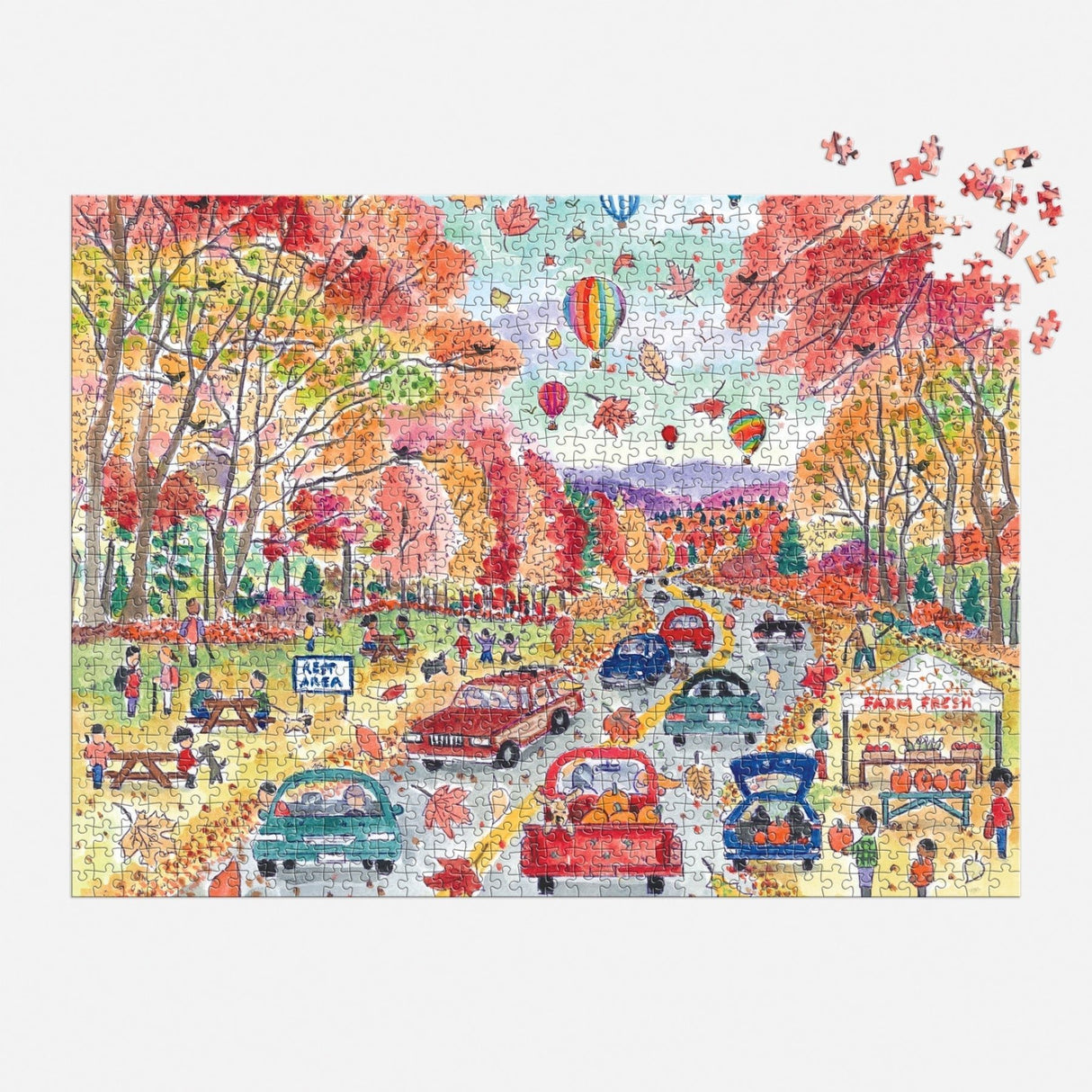 Michael Storrings Leaf Peeping 1000 Piece Jigsaw Puzzle | Galison - Jigsaw Puzzles - The Puzzle Center