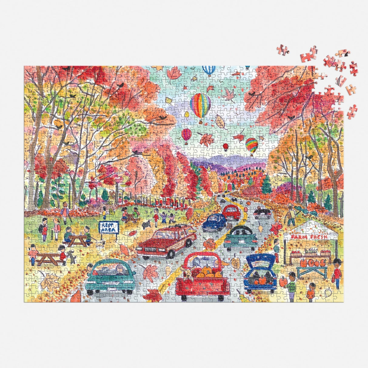 Michael Storrings Leaf Peeping 1000 Piece Jigsaw Puzzle | Galison