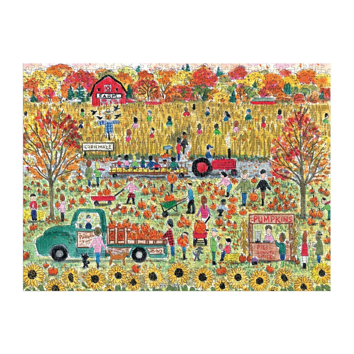 Michael Storrings Pumpkin Patch 1000 Piece Jigsaw Puzzle | Galison - Jigsaw Puzzles - The Puzzle Center