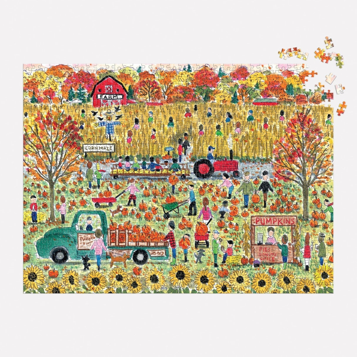 Michael Storrings Pumpkin Patch 1000 Piece Jigsaw Puzzle | Galison - Jigsaw Puzzles - The Puzzle Center