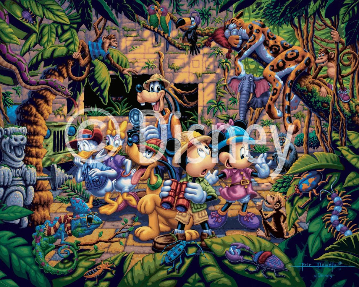 Mickey & Friends Exploring the Jungle 500 Piece Puzzle by Dowdle and Disney - Dowdle - Jigsaw Puzzles - The Puzzle Center -