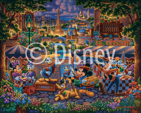 Mickey & Friends Painting in Paris 500 Piece Jigsaw Puzzle by Dowdle and Disney - Dowdle - Jigsaw Puzzles - The Puzzle Center -