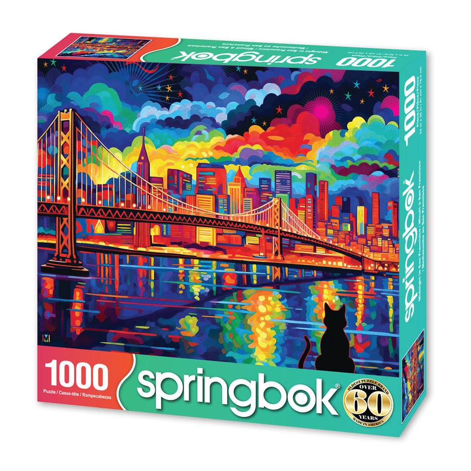 Midnight in San Francisco 1000 Piece Jigsaw Puzzle by Springbok Puzzles - Springbok Puzzles - Jigsaw Puzzles - The Puzzle Center -