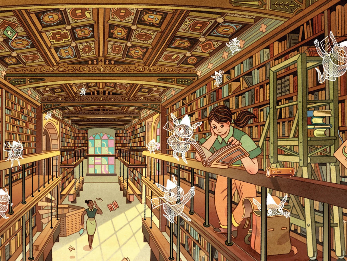 Mischief at the Library 500 Piece Jigsaw Puzzle | New York Puzzle Company - Jigsaw Puzzles - The Puzzle Center