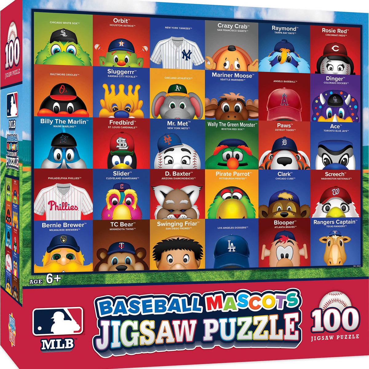 MLB Mascots 100 Piece Puzzle - Family – The Puzzle Center, image size:1200x1200