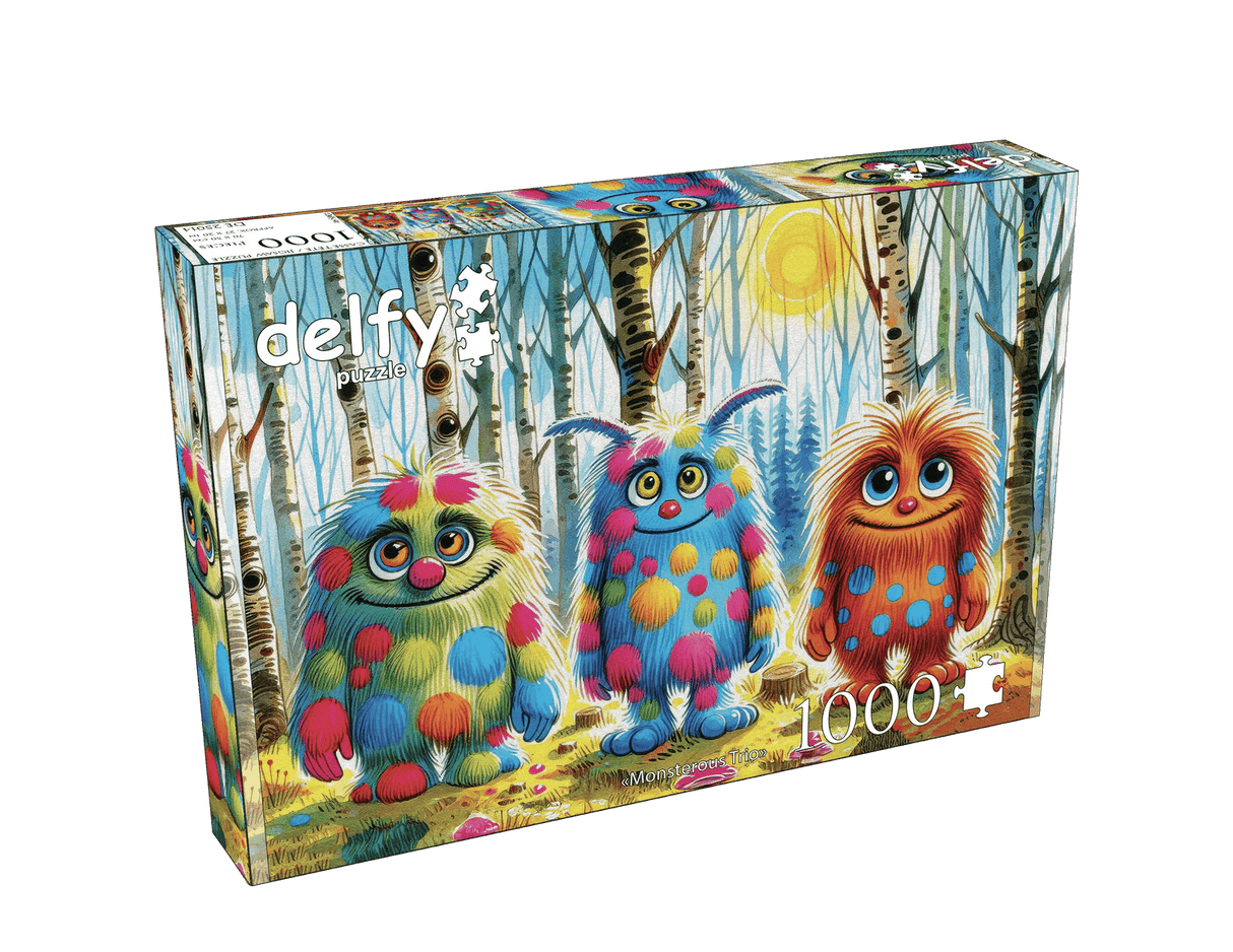 Monsterous Trio 1000 Piece Jigsaw Puzzle | Delfy Puzzles - Jigsaw Puzzles - The Puzzle Center