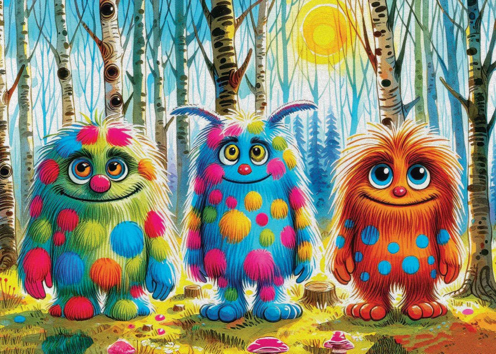Monsterous Trio 1000 Piece Jigsaw Puzzle | Delfy Puzzles - Jigsaw Puzzles - The Puzzle Center