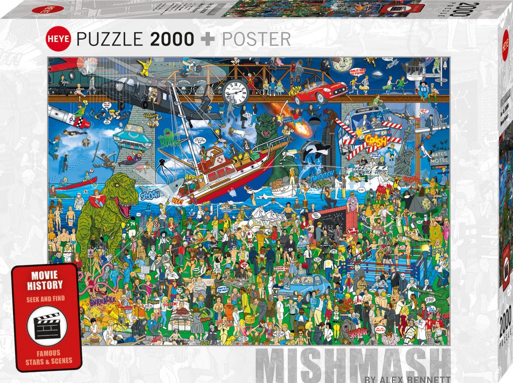 Movie History Mishmash 2000 Piece Jigsaw Puzzle | Heye - Jigsaw Puzzles - The Puzzle Center