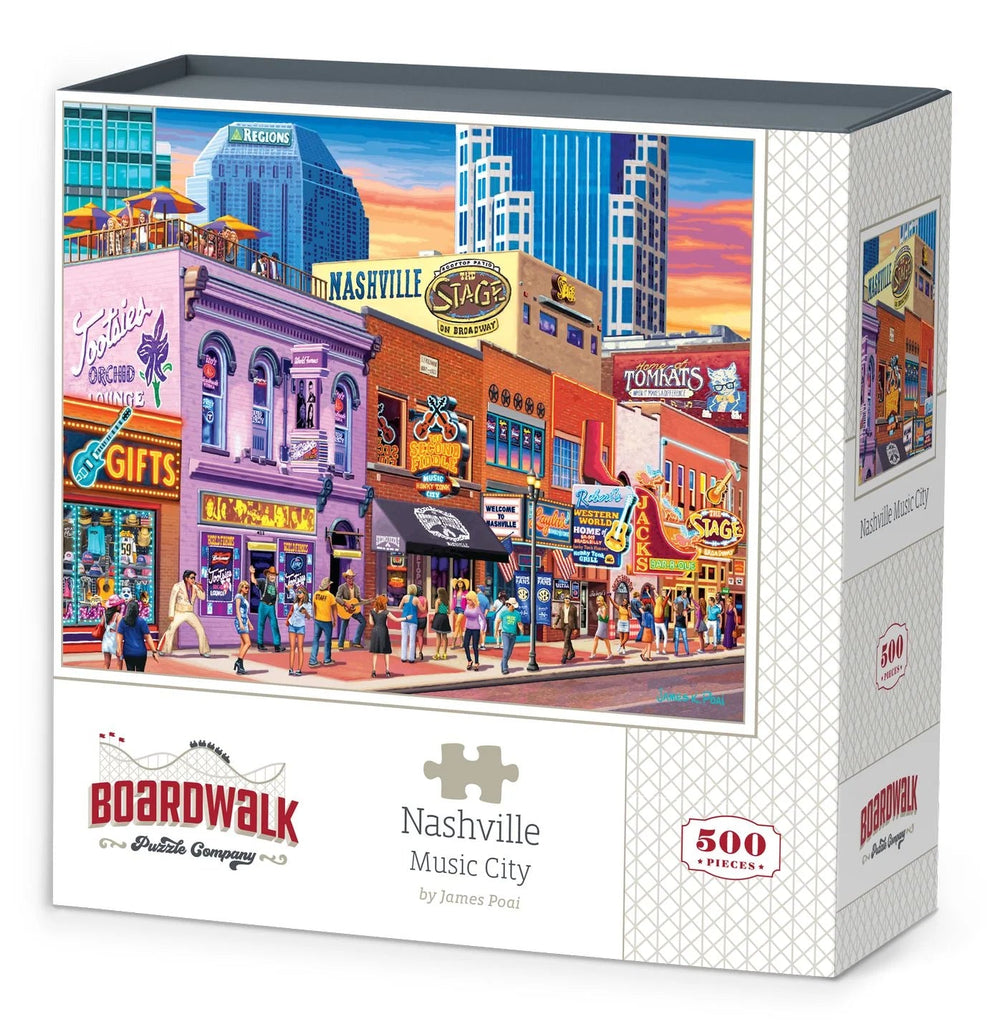 Nashville Music City 500 Piece Jigsaw Puzzle by Boardwalk Puzzle Company - Boardwalk - Jigsaw Puzzles - The Puzzle Center