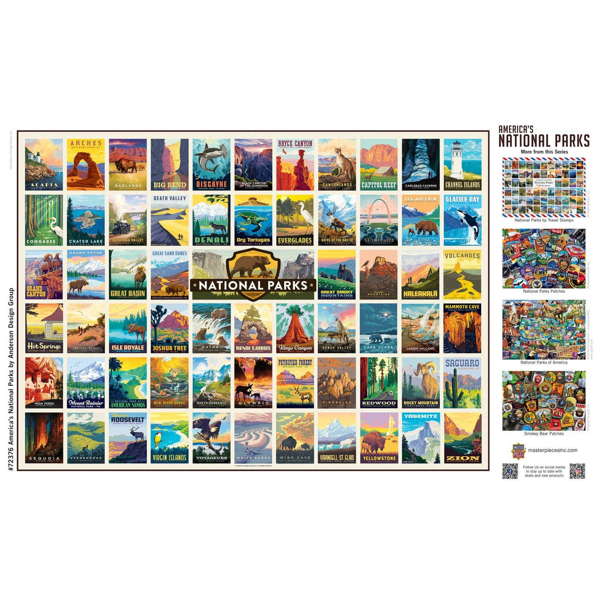 National Parks by Anderson Design Group 1000 Piece Puzzle by Masterpieces - Masterpieces Puzzles - Jigsaw Puzzles - The Puzzle Center -