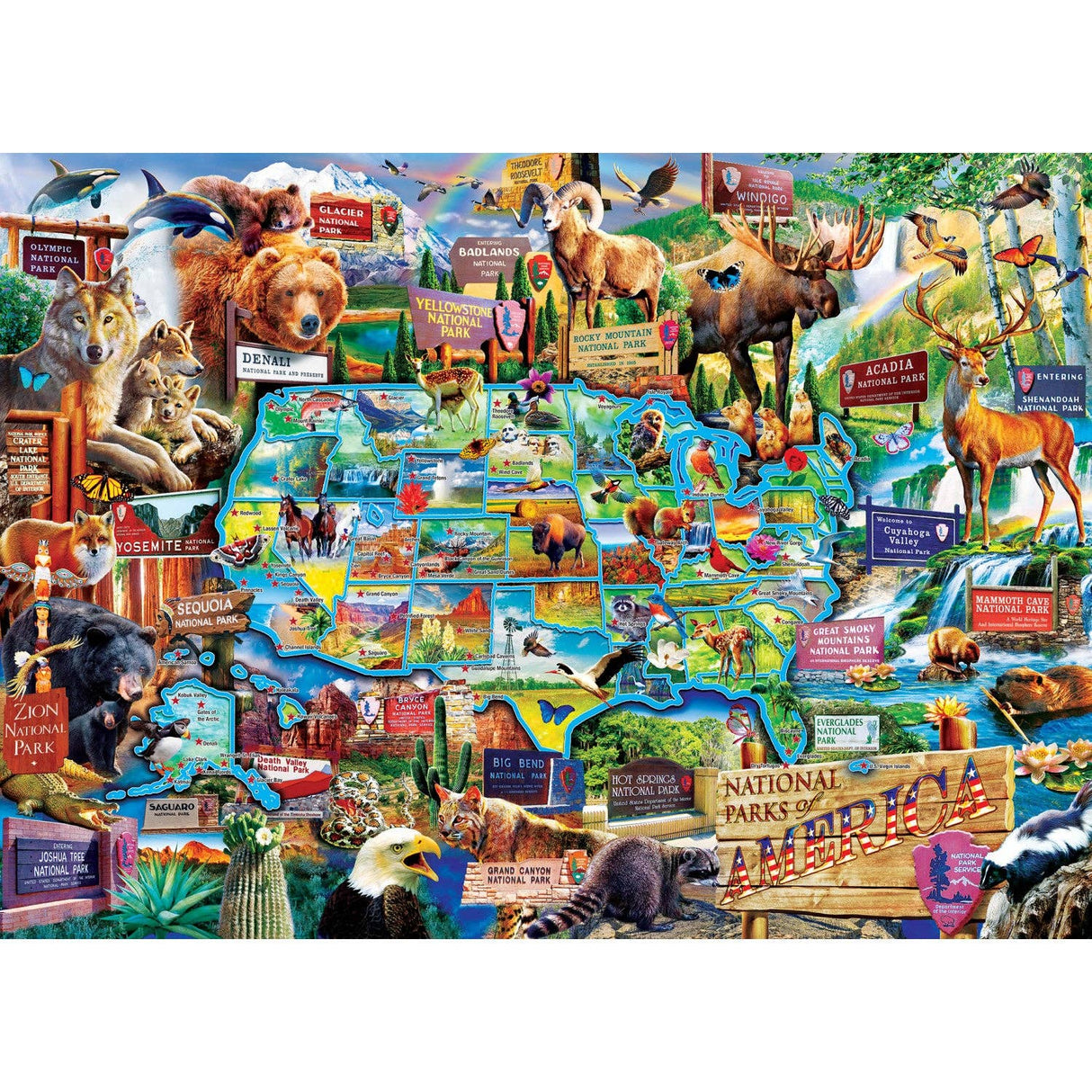 National Parks of America 1000 Piece Jigsaw Jigsaw Puzzle by Masterpieces Puzzles - Masterpieces Puzzles - Jigsaw Puzzles - The Puzzle Center