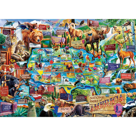 National Parks of America 1000 Piece Jigsaw Jigsaw Puzzle by Masterpieces Puzzles - Masterpieces Puzzles - Jigsaw Puzzles - The Puzzle Center