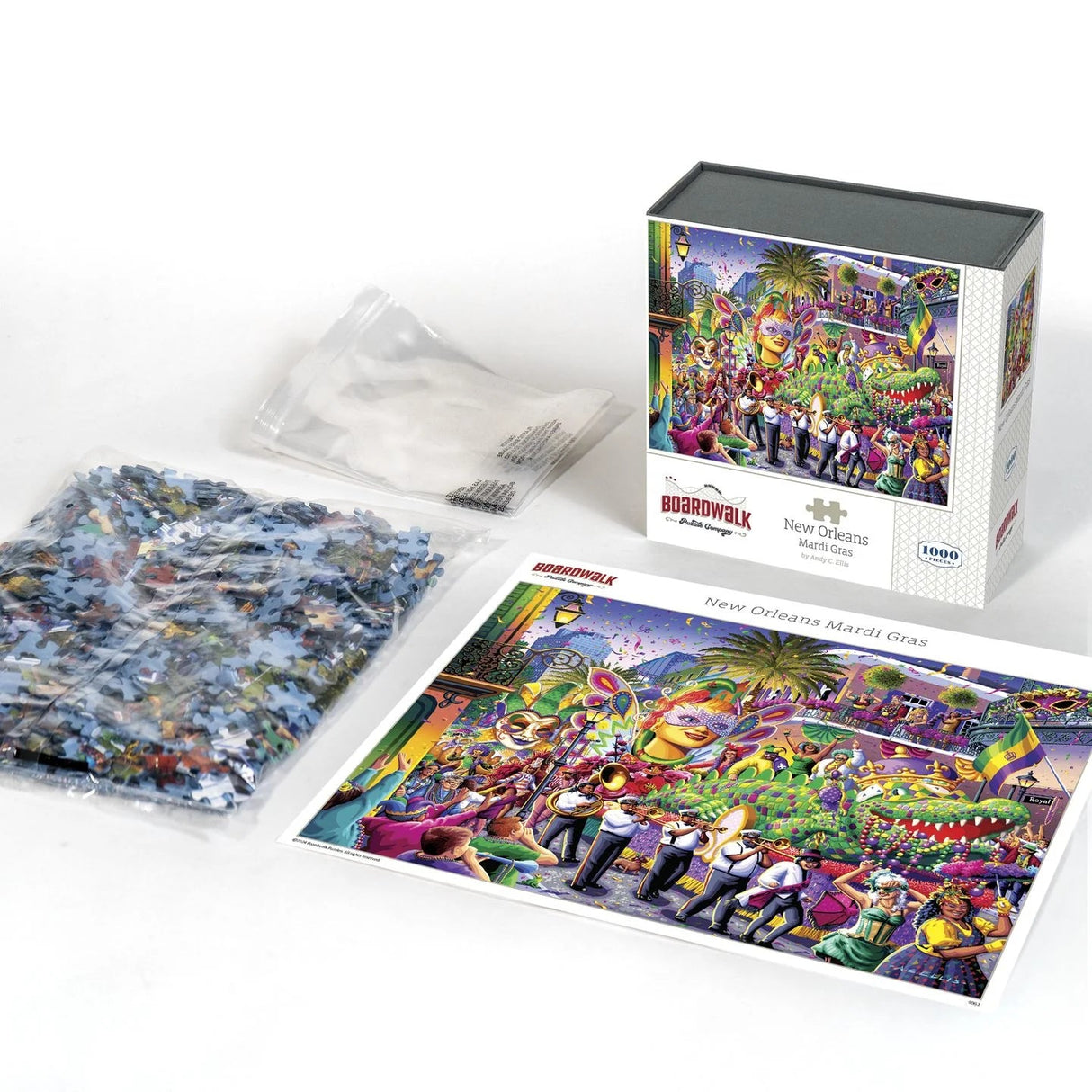 New Orleans Mardi Gras 1000 Piece Jigsaw Puzzle by Boardwalk - Boardwalk - Jigsaw Puzzles - The Puzzle Center -