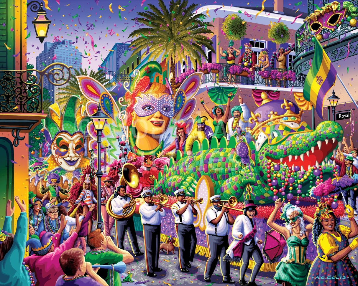 New Orleans Mardi Gras 1000 Piece Jigsaw Puzzle by Boardwalk - Boardwalk - Jigsaw Puzzles - The Puzzle Center -