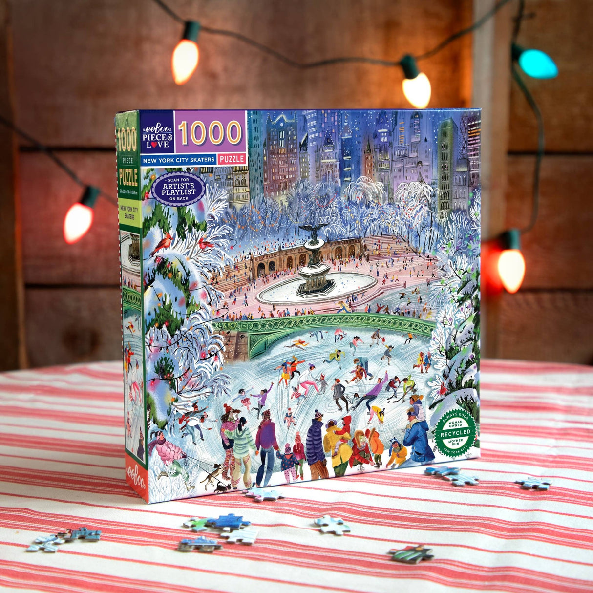 New York City Skaters 1000 Piece Jigsaw Puzzle | eeBoo - Jigsaw Puzzles - The Puzzle Center
