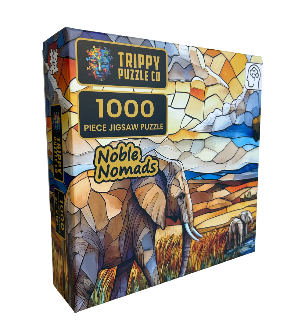 Noble Nomads Stained Glass 1000 Piece Jigsaw Puzzle | Trippy Puzzle Co - Jigsaw Puzzles - The Puzzle Center