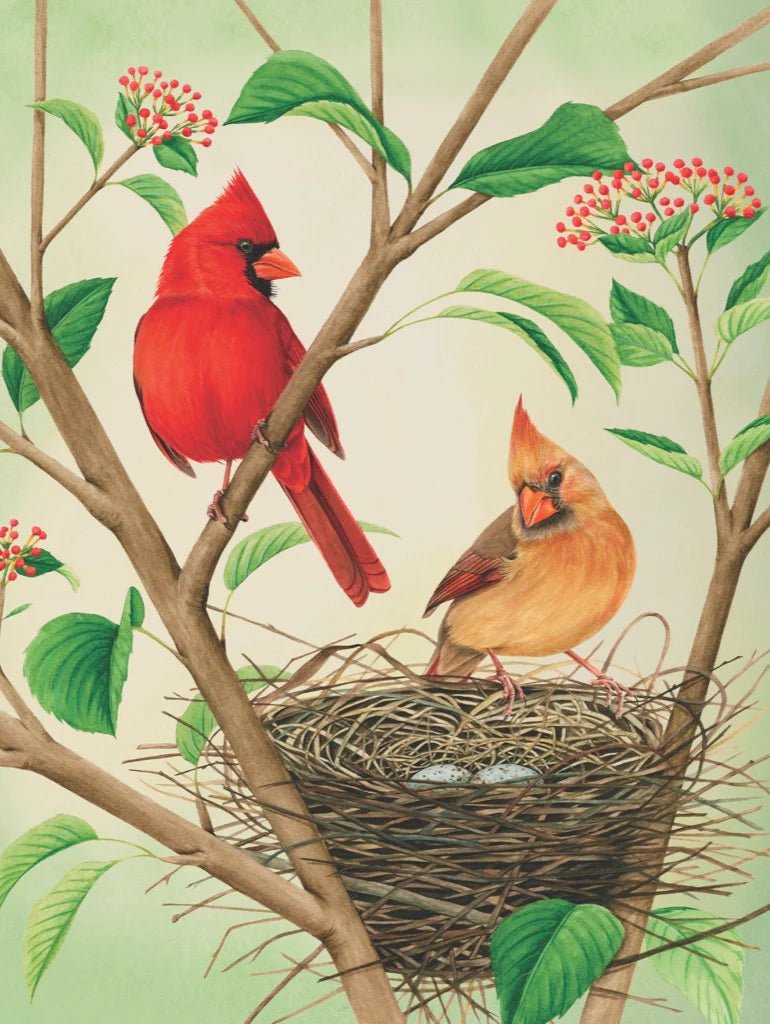 Northern Cardinals 500 Piece Jigsaw Puzzle | New York Puzzle Company - Jigsaw Puzzles - The Puzzle Center