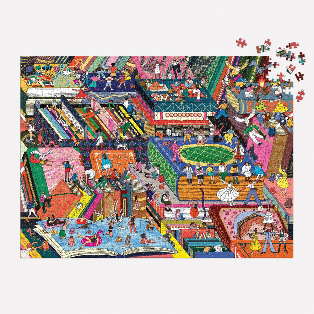Novel Neighborhood 1000 Piece Foil Jigsaw Puzzle by Galison Puzzles - Galison - Jigsaw Puzzles - The Puzzle Center
