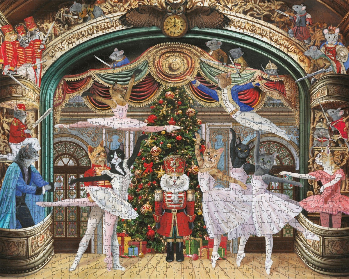 Nutcracker Kitties 1000 Piece Jigsaw Puzzle | Pomegranate - Jigsaw Puzzles - The Puzzle Center