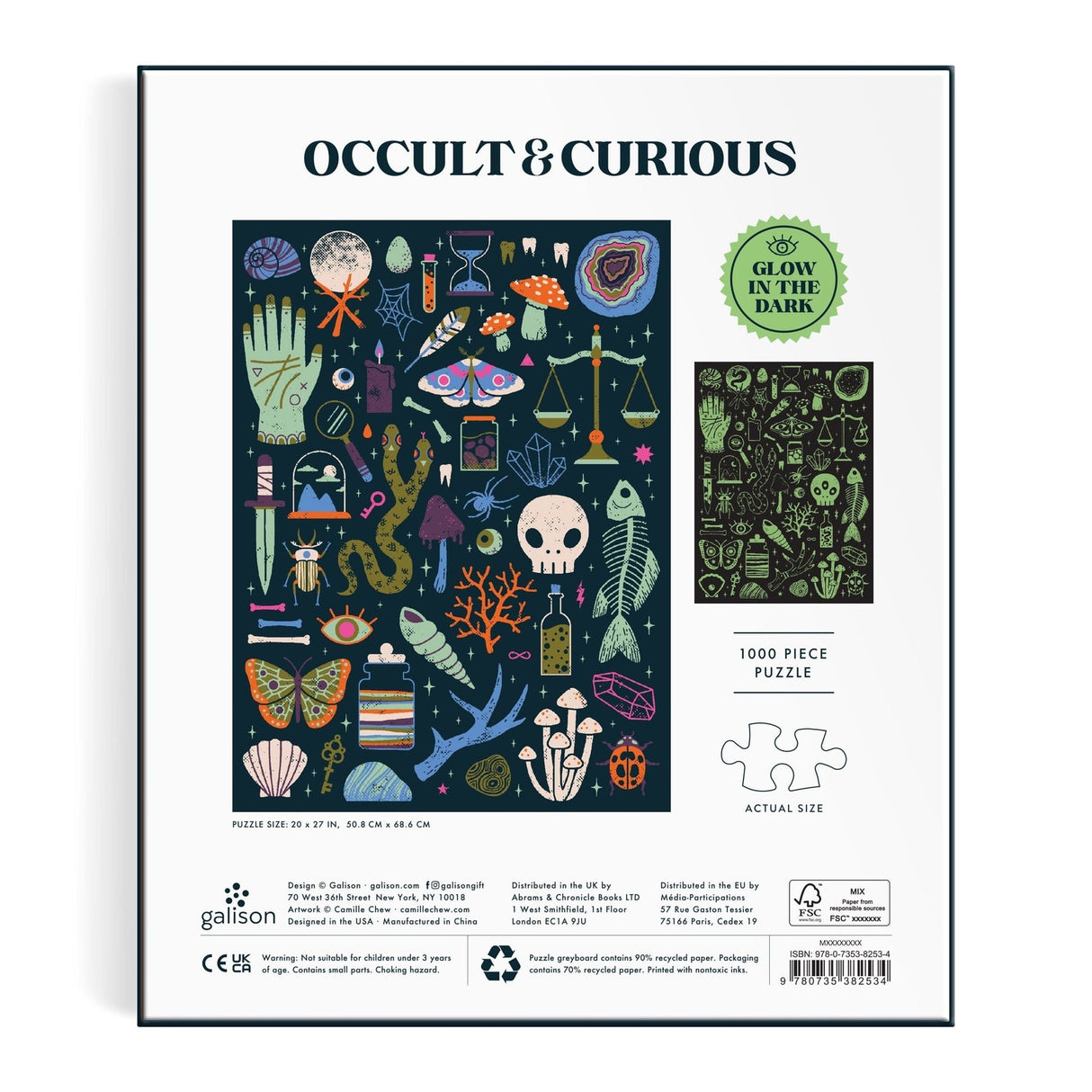Occult and Curious 1000 Piece Glow in the Dark Puzzle | Galison