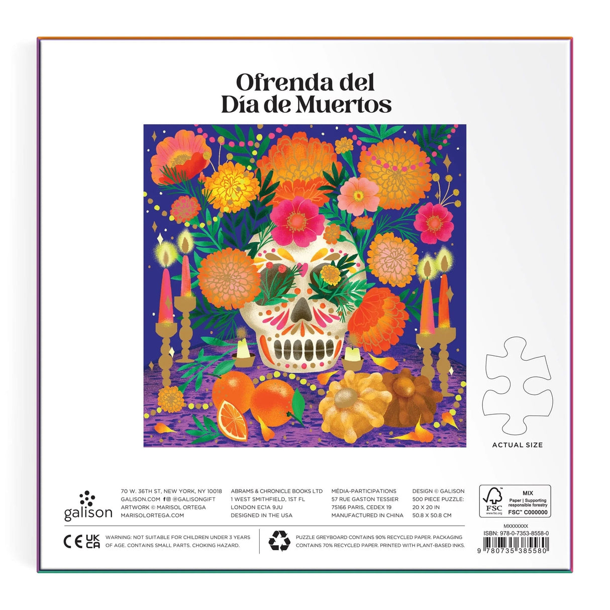 Ofrenda del Dia de Muertos 500 Piece Foil Jigsaw Puzzle | Galison - Jigsaw Puzzles - The Puzzle Center