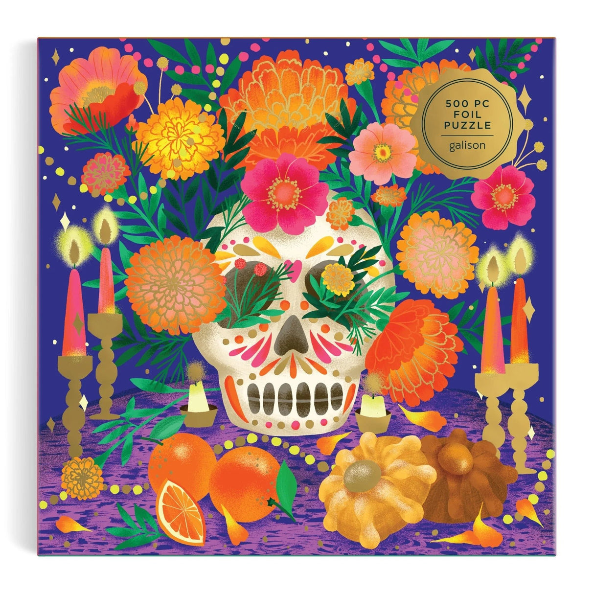 Ofrenda del Dia de Muertos 500 Piece Foil Jigsaw Puzzle | Galison - Jigsaw Puzzles - The Puzzle Center