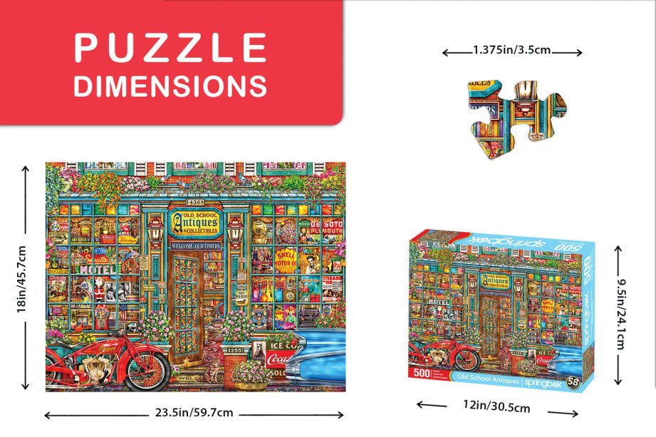Old School Antiques 500 Piece Jigsaw Puzzle by Springbok Puzzles - Springbok Puzzles - Jigsaw Puzzles - The Puzzle Center