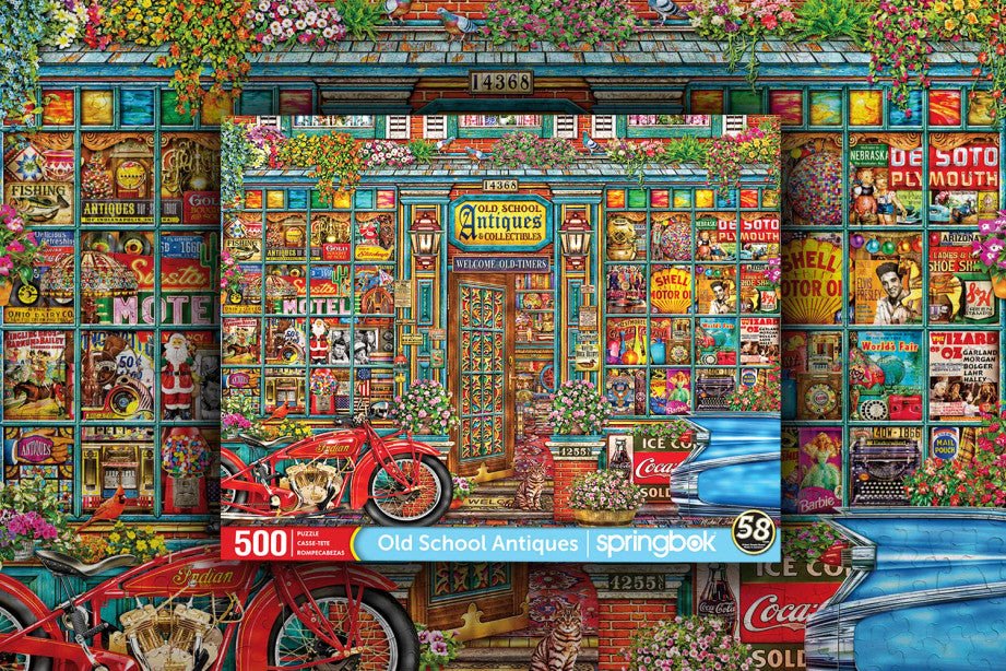 Old School Antiques 500 Piece Jigsaw Puzzle by Springbok Puzzles - Springbok Puzzles - Jigsaw Puzzles - The Puzzle Center