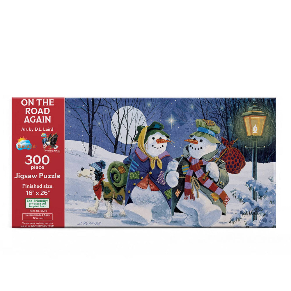 On the Road Again 300 Piece Jigsaw Puzzle by SunsOut Puzzles - Festive Winter Wonderland - SunsOut - Jigsaw Puzzles - The Puzzle Center -