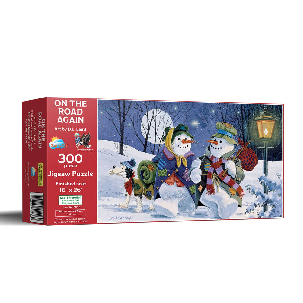 On the Road Again 300 Piece Jigsaw Puzzle by SunsOut Puzzles - Festive Winter Wonderland - SunsOut - Jigsaw Puzzles - The Puzzle Center -