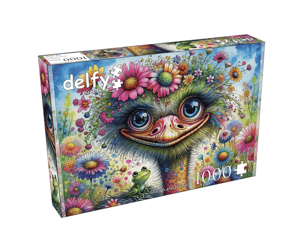 Ostrich And Friend 1000 Piece Jigsaw Puzzle | Delfy Puzzles - Jigsaw Puzzles - The Puzzle Center