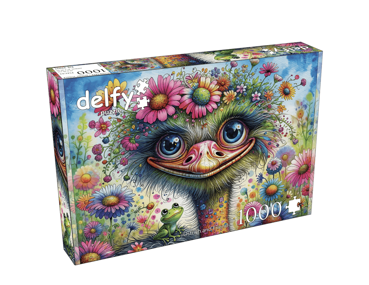 Ostrich And Friend 1000 Piece Jigsaw Puzzle | Delfy Puzzles - Jigsaw Puzzles - The Puzzle Center