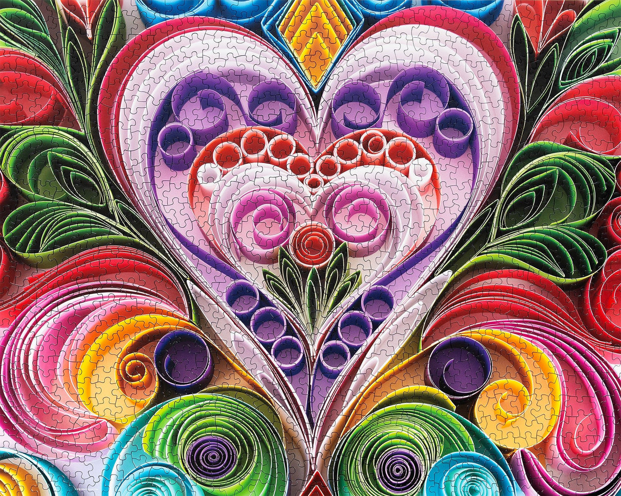 Paper Hearts 1000 Piece Jigsaw Puzzle | Springbok Puzzles - Springbok Puzzles - Jigsaw Puzzles - The Puzzle Center