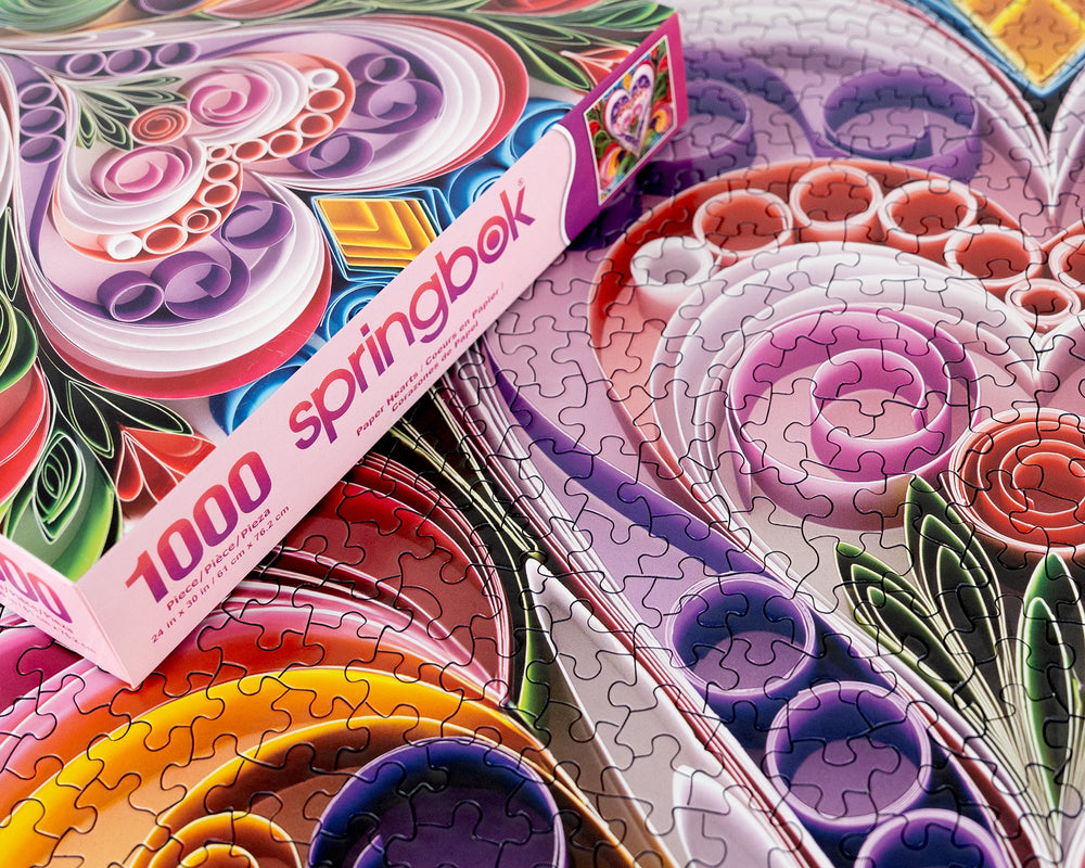 Paper Hearts 1000 Piece Jigsaw Puzzle | Springbok Puzzles - Springbok Puzzles - Jigsaw Puzzles - The Puzzle Center