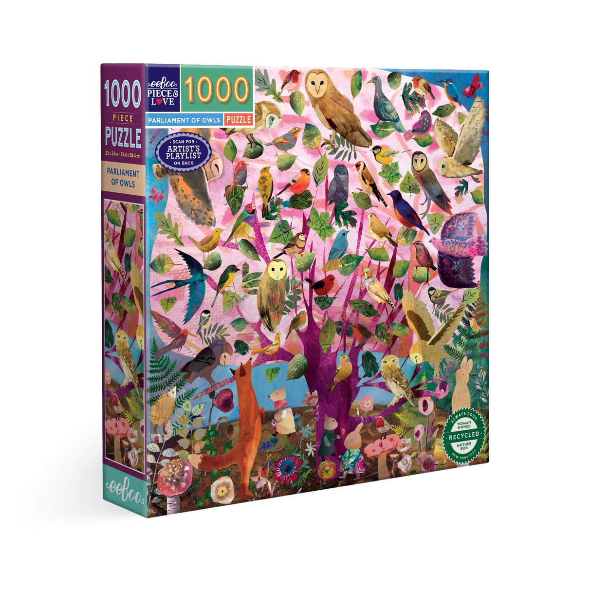 Parliament of Owls 1000 Piece Jigsaw Puzzle | eeBoo - Jigsaw Puzzles - The Puzzle Center