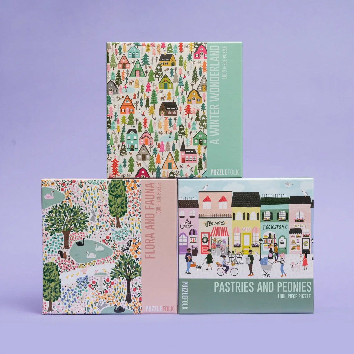 Pastries & Peonies 1000 Piece Puzzle by Puzzlefolk | Charming Street Scene Jigsaw Puzzle - Puzzlefolk - Jigsaw Puzzles - The Puzzle Center -