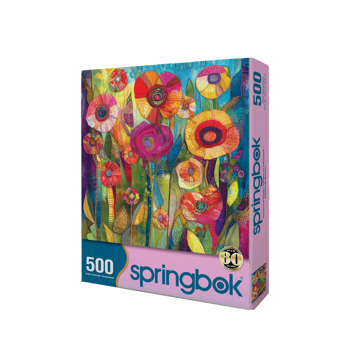 Patchwork Petals 500 Piece Jigsaw Puzzle | Springbok Puzzles