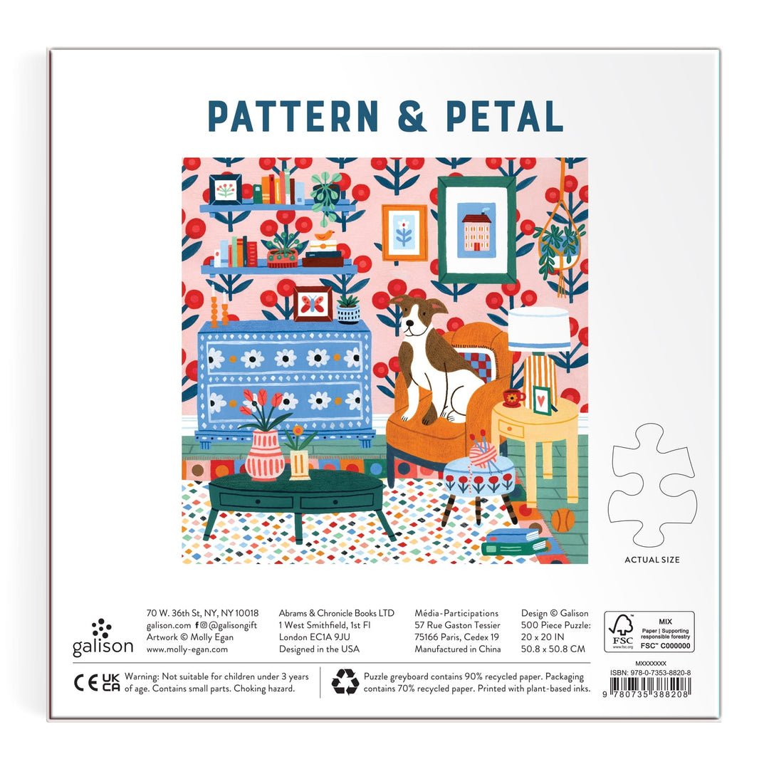 Pattern & Petal 500 Piece Jigsaw Puzzle | Galison - Jigsaw Puzzles - The Puzzle Center