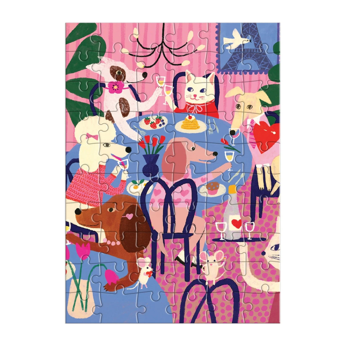 Paws for Love 60 Piece Greeting Card Puzzle | Galison - Greeting Card Puzzle - The Puzzle Center