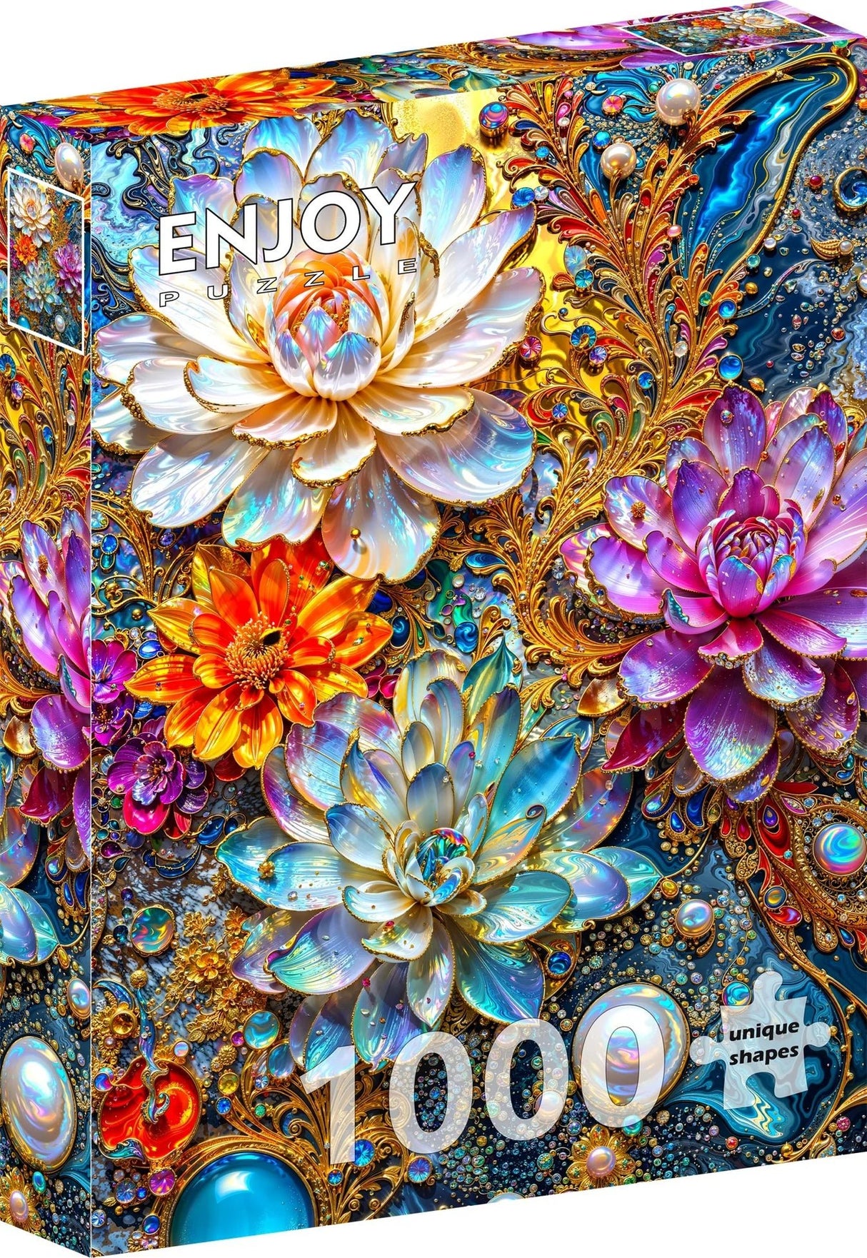 Pearlescent Waterlilies 1000 Piece Jigsaw Puzzle | Enjoy Puzzles - Jigsaw Puzzles - The Puzzle Center