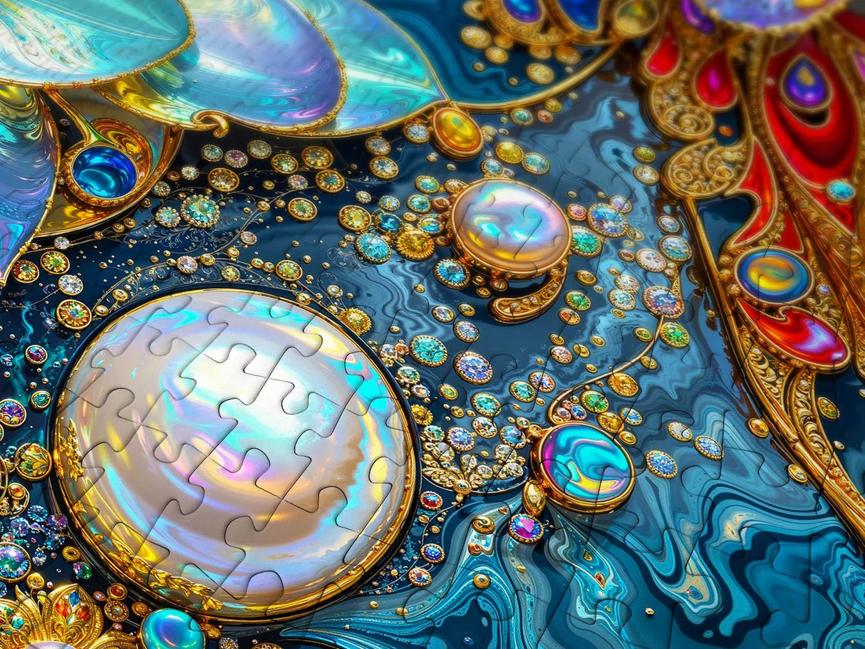 Pearlescent Waterlilies 1000 Piece Jigsaw Puzzle | Enjoy Puzzles - Jigsaw Puzzles - The Puzzle Center