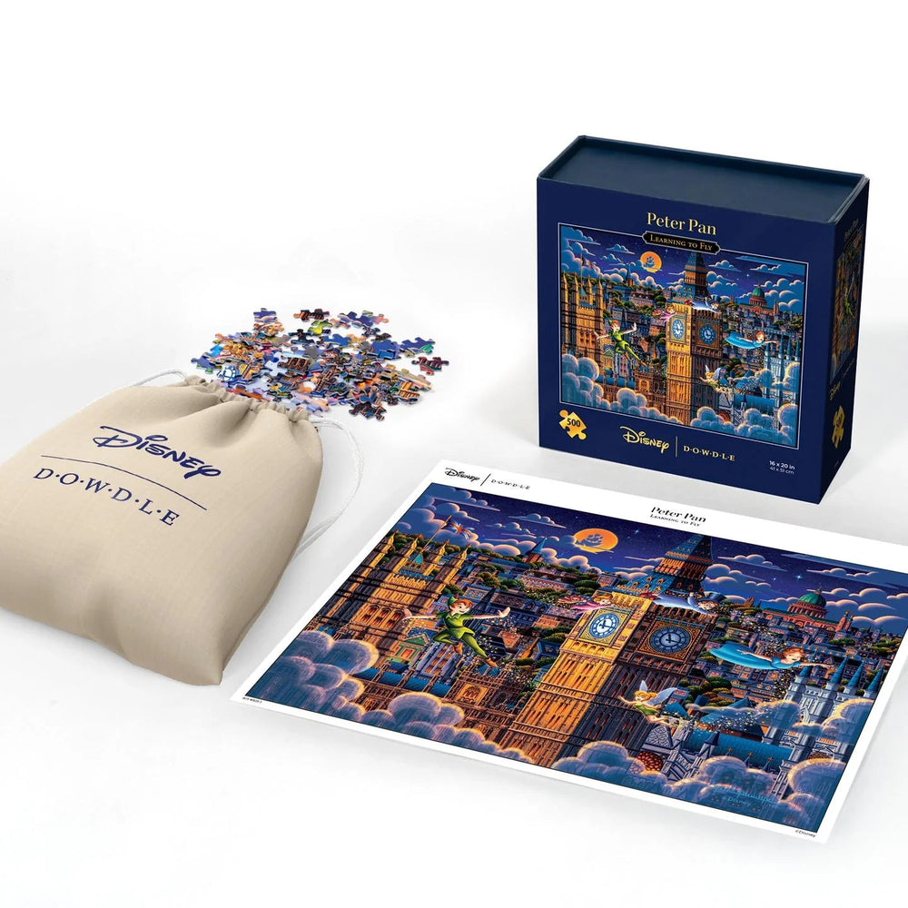 Peter Pan Learning to Fly 500 Piece Jigsaw Puzzle by Dowdle and Disney - Dowdle - Jigsaw Puzzles - The Puzzle Center -