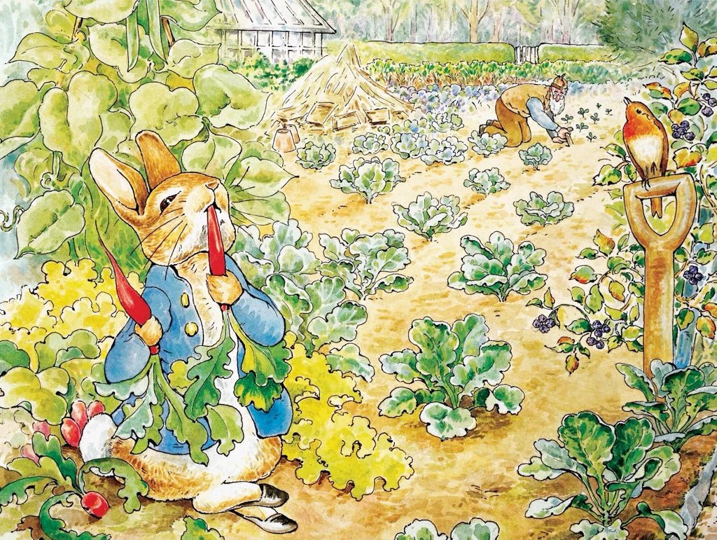 Peter Rabbit's Garden Snack - 500 Piece Puzzle by New York Puzzle Company - New York Puzzle Company - Jigsaw Puzzles - The Puzzle Center -
