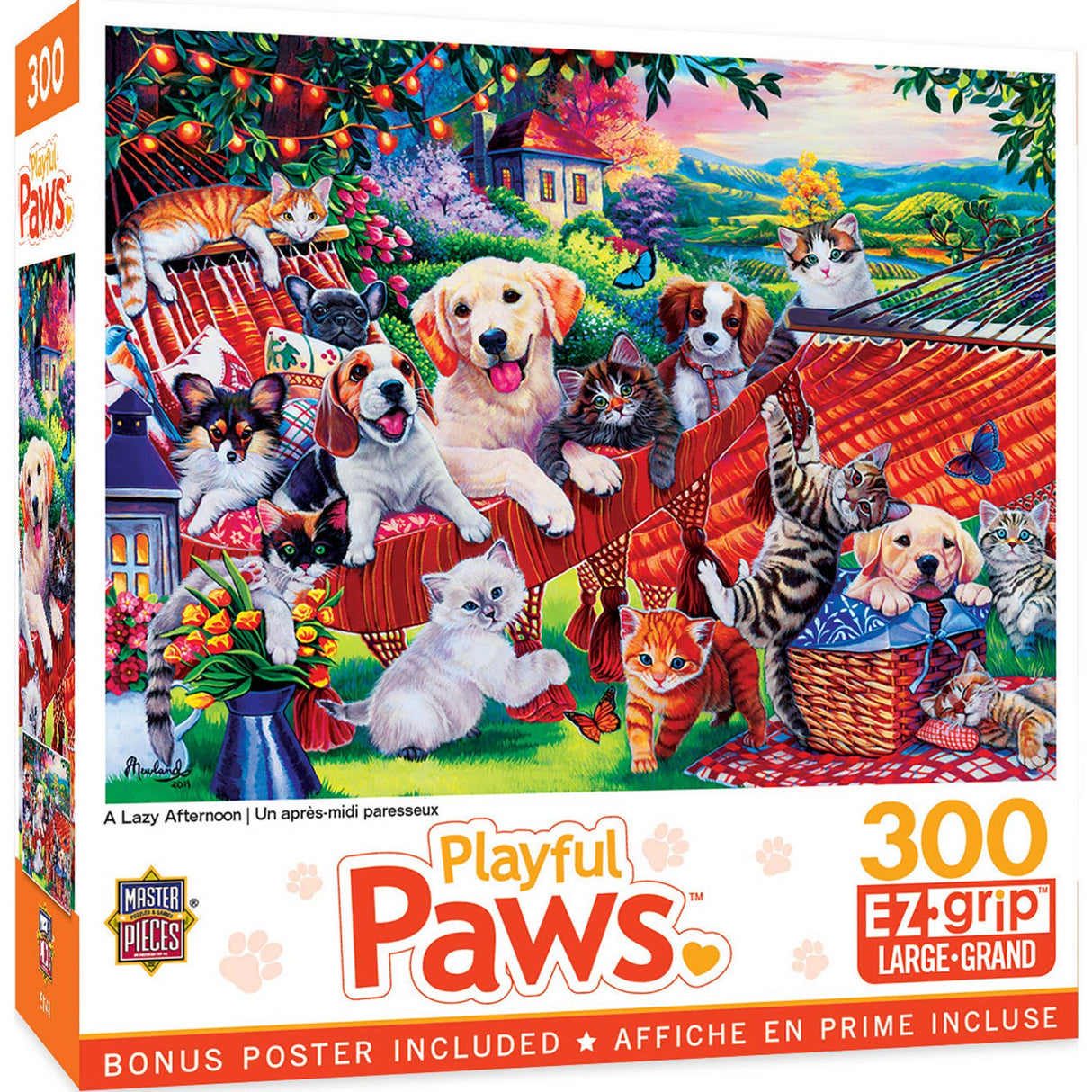 Playful Paws A Lazy Afternoon 300 Piece Puzzle | Masterpieces Puzzles - Masterpieces Puzzles - Jigsaw Puzzles - The Puzzle Center