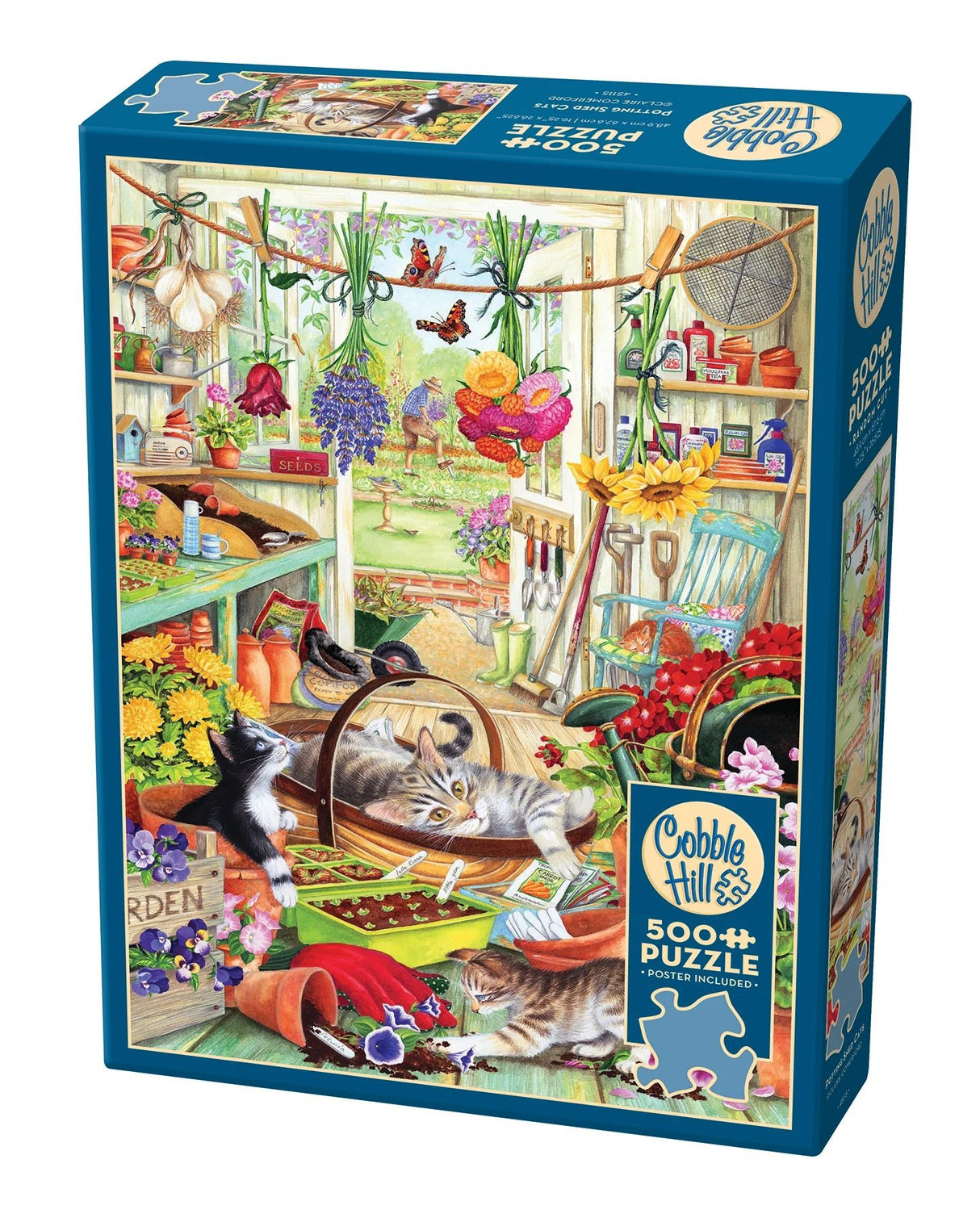 Potting Shed Cats 500 Piece Jigsaw Puzzle | Cobble Hill Puzzles - Jigsaw Puzzles - The Puzzle Center