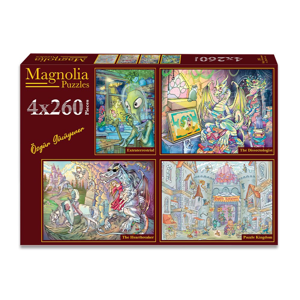 Pre-Order - Ozgur Gucuyener 4 x 260 Pieces Jigsaw Puzzles | Magnolia - Jigsaw Puzzles - The Puzzle Center