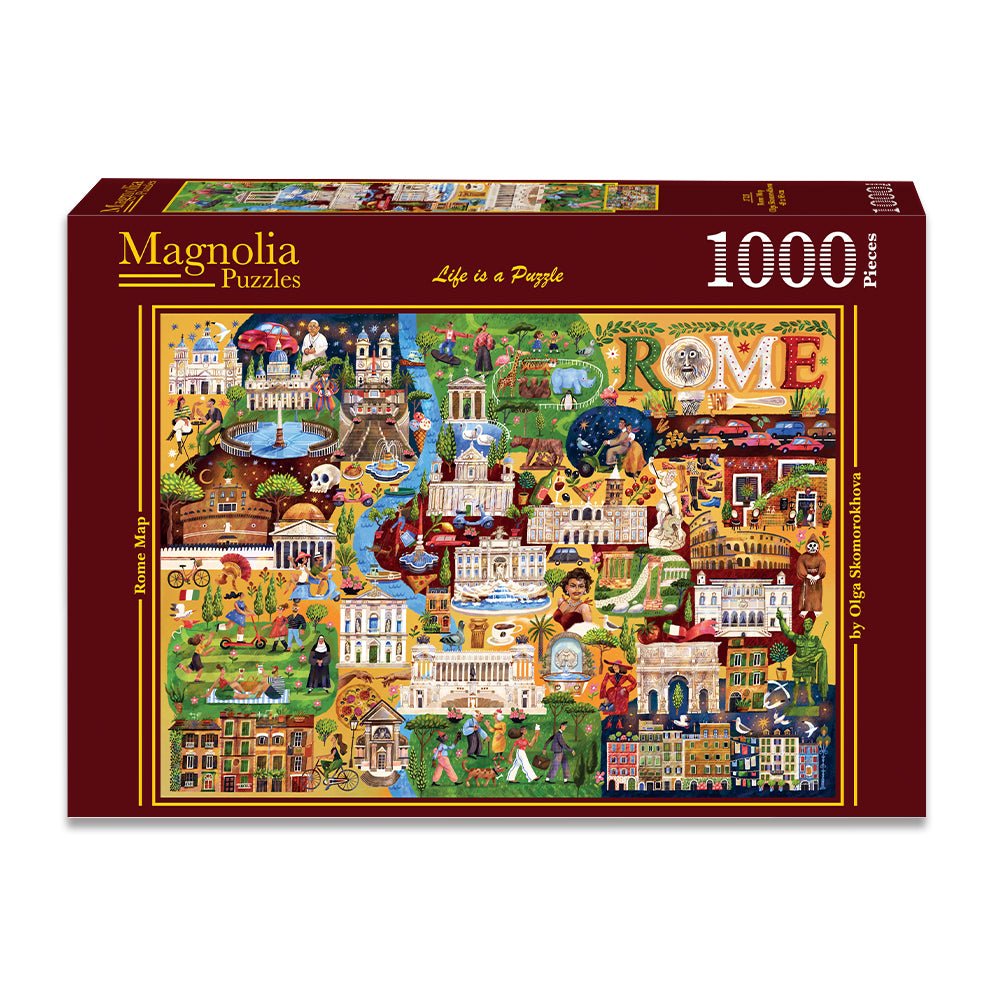 Pre-Order - Rome Map 1000 Piece Jigsaw Puzzle | Magnolia - Jigsaw Puzzles - The Puzzle Center